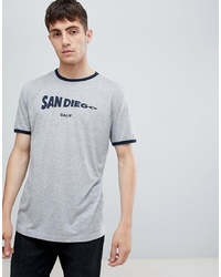 ASOS DESIGN Relaxed T Shirt With San Diego City Print And Ringer
