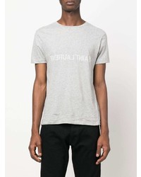 Saint Laurent Reverse Logo Print Short Sleeve T Shirt