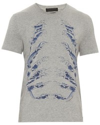 Alexander McQueen Ribcage Wave Print T Shirt