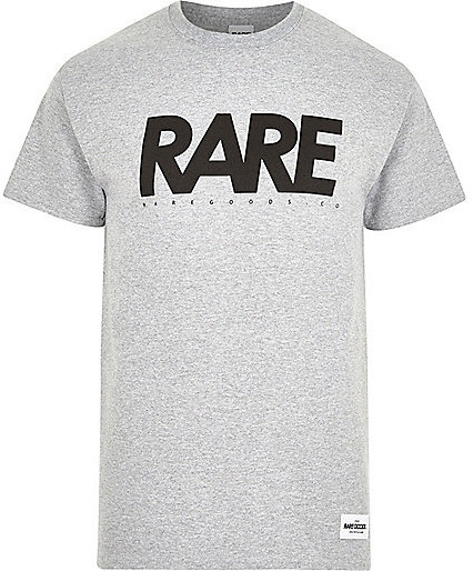 River Island Grey Raregoodsco Brand Print T Shirt | Where to buy & how ...
