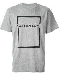 Saturdays Surf NYC Square Border Logo Print T Shirt