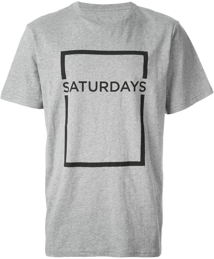 Saturdays Surf NYC Square Border Logo Print T Shirt, $38