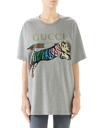 Gucci Sequin Tiger Logo Tee
