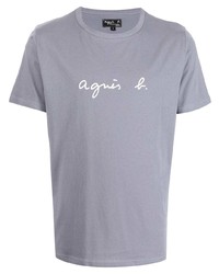 agnès b. Signature Logo Print Cotton T Shirt
