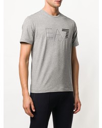 Ea7 Emporio Armani Silver Toned T Shirt