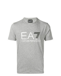 Ea7 Emporio Armani Silver Toned T Shirt