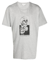 Alexander McQueen Skull Print Cotton T Shirt