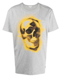 Alexander McQueen Skull Print Round Neck T Shirt