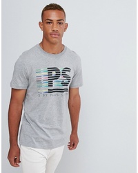 PS Paul Smith Slim Fit Large Ps Logo Tshirt In Grey