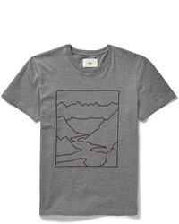 Folk Slim Fit Mountain Print Cotton Jersey T Shirt