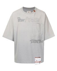 Maison Mihara Yasuhiro Slogan Print Cotton Jersey T Shirt