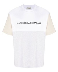 Drôle De Monsieur Slogan Print Cotton T Shirt