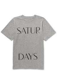 Saturdays Nyc Spaced Printed Cotton Jersey T Shirt