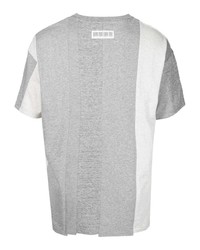 Mostly Heard Rarely Seen Spliced Logo Print Cotton T Shirt