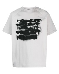 Heliot Emil Spray Print Cotton T Shirt