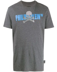 Philipp Plein Ss Skull Logo Print T Shirt