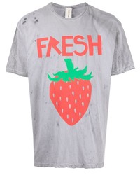WESTFALL Strawberry Print Cotton T Shirt