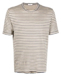 Boglioli Stripe Print Short Sleeve T Shirt
