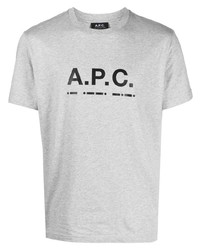 A.P.C. Sven Logo Print Cotton T Shirt