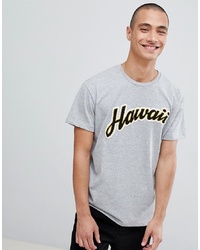 Selected Homme T Shirt With Hawaii Flocking