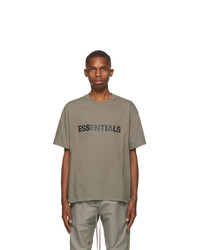 Essentials Taupe Logo T Shirt