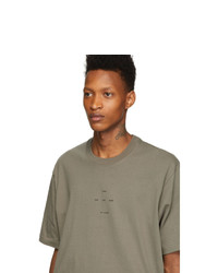 Song For The Mute Taupe Oversized Logo T Shirt