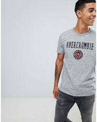 Abercrombie & Fitch Tech Elevated Applique Logo T Shirt In Grey Marl