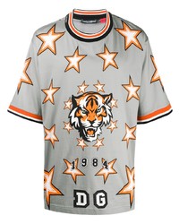 Dolce & Gabbana Tiger Star Print T Shirt