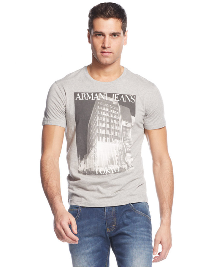 apotheek vrijwilliger terrorisme Armani Jeans Tokyo City Theme T Shirt, $60 | Macy's | Lookastic