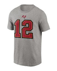 Nike Tom Brady Gray Tampa Bay Buccaneers Name Number T Shirt