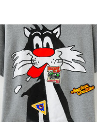 Tom Cat Print Khaki T Shirt