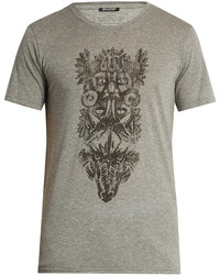 Balmain Totem Print Cotton Jersey T Shirt