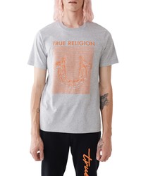True Religion Brand Jeans Wavy Logo Graphic Tee In Heather Grey At Nordstrom