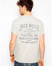 Jack Wills Westmore T Shirt With British Fine Goods Back Print