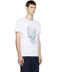 Alexander McQueen White Bird Skull T Shirt