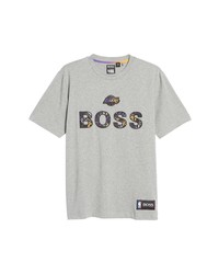 BOSS X Nba Tbasket 2 Los Angeles Lakers Logo Graphic Tee