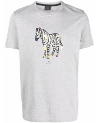 PS Paul Smith Zebra Logo Print T Shirt