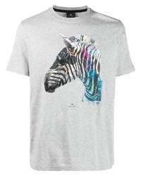 PS Paul Smith Zebra Print Short Sleeved T Shirt