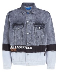 KARL LAGERFELD JEANS Logo Print Detail Denim Jacket