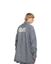 Raf Simons Grey Denim Zip Pocket Big Fit Shirt