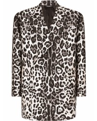 Dolce & Gabbana Leopard Print Boxy Blazer