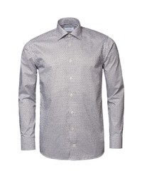 Eton Slim Fit Crease Resistant Mosaic Print Dress Shirt