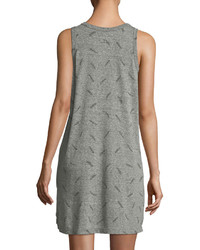 Current/Elliott The Muscle Tee Feather Print Dress