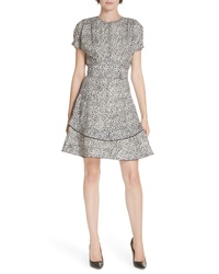 Derek Lam 10 Crosby Floral Print Fit Flare Dress