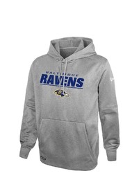 New Era Gray Baltimore Ravens Combine Authentic Stated Fleece Pullover Hoodie At Nordstrom