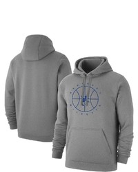 Nike Gray Kentucky Wildcats Basketball Icon Club Fleece Pullover Hoodie In Heather Gray At Nordstrom