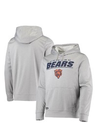 New Era Heather Gray Chicago Bears Combine Authentic Stated Fleece Pullover Hoodie