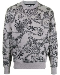 VERSACE JEANS COUTURE Baroque Print Cotton Sweatshirt