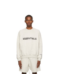 Essentials Grey Fleece Pullover Sweatshirt