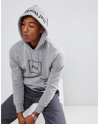 HUF Box Logo Hoodie With Hood Print In Grey